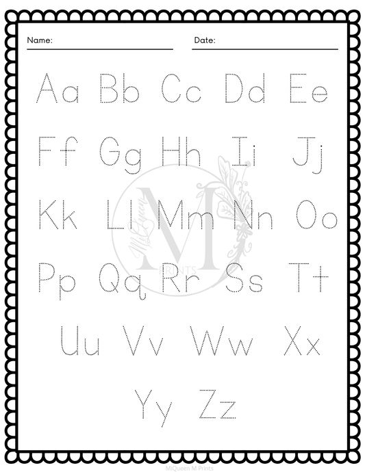 Beginner ABC, 123 Writing Practice Tracing Worksheets