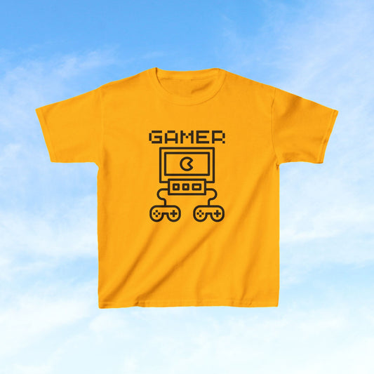 Gamer Kids T-Shirt- Stylish and Comfy Gaming Tee for Boys and Girls Black Print