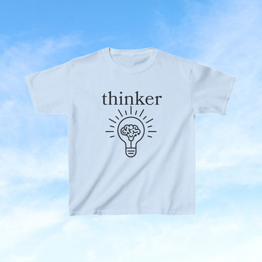 Thinker Tee, Curious Toddler Shirt, Inquisitive Baby Top, Learning Kid Tshirt, Playdate Outfit, Child Education Clothes